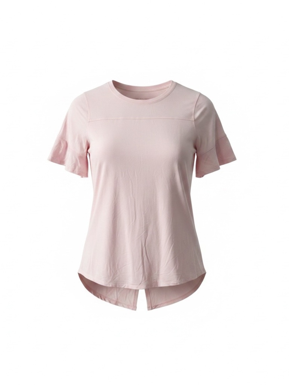 Donna Karan Pale Pink Short Sleeve Split-Hem Tunic. Size medium